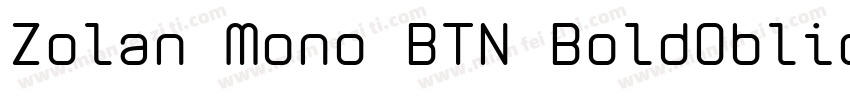 Zolan Mono BTN BoldOblique字体转换